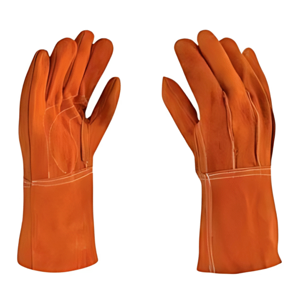 GUANTE DE CARNAZA LARGO RESISTENTE A CHISPAS DE SOLDADURA. 14" DE LARGO